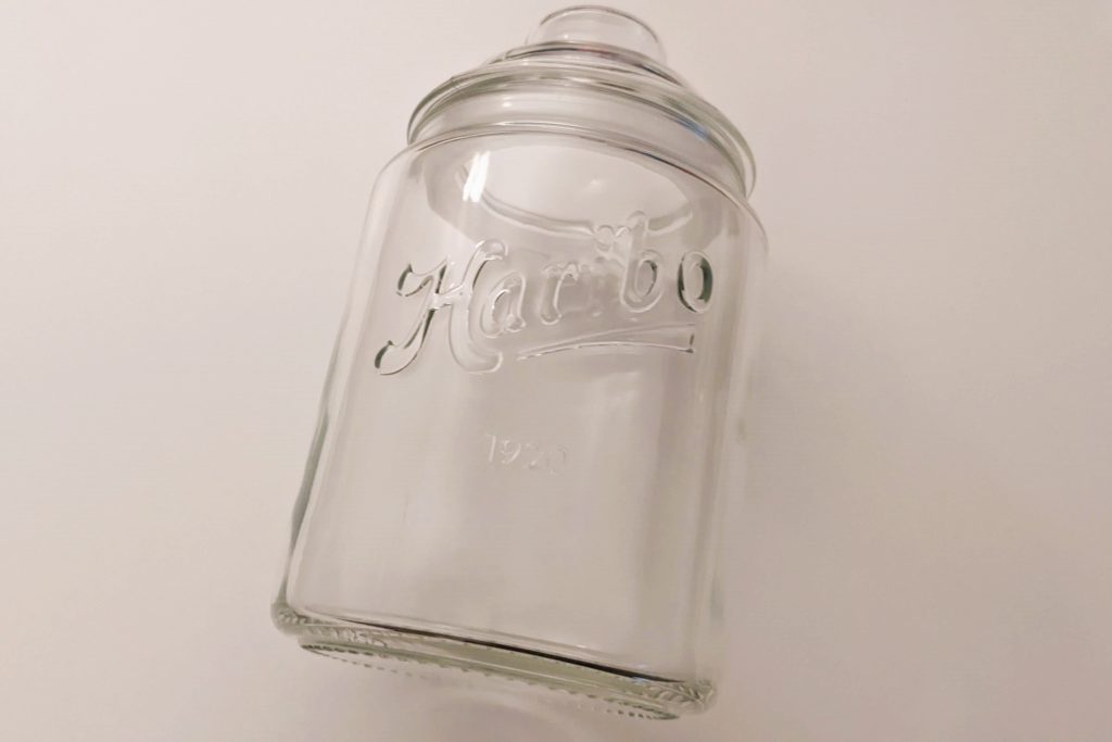 ハリボーのガラス瓶