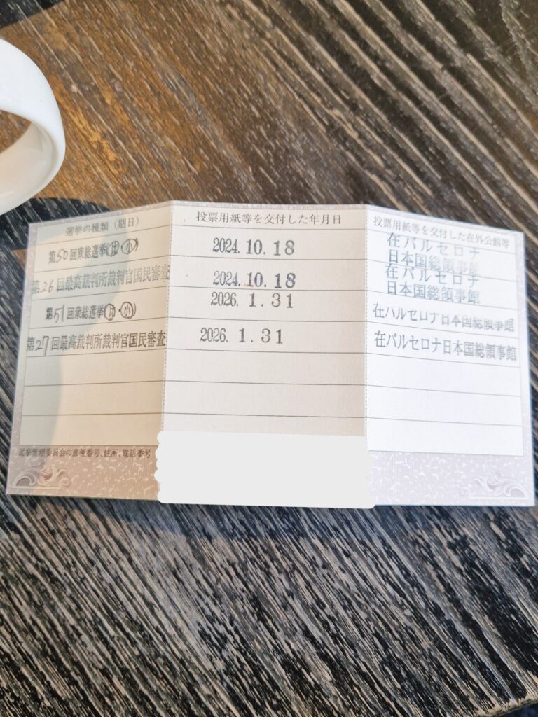 在外選挙人証の裏